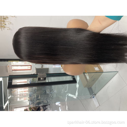 Wholesale Virgin Indian Straight Hair Lace Front Wigs 10a Glueless Hd Full Lace Transparent Remy Human Hair Wig With Baby Hair